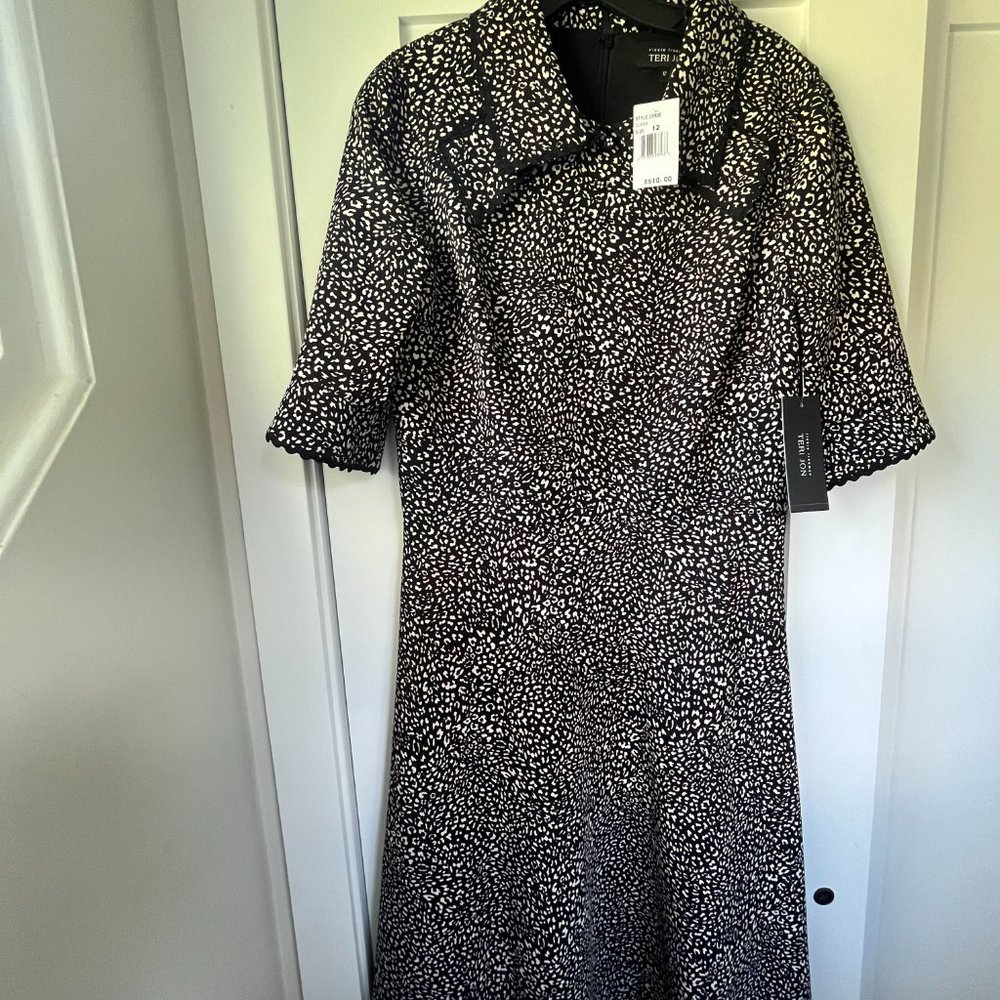 RICKIE FREEMAN FOR TERI JON MIDI DRESS, NWT